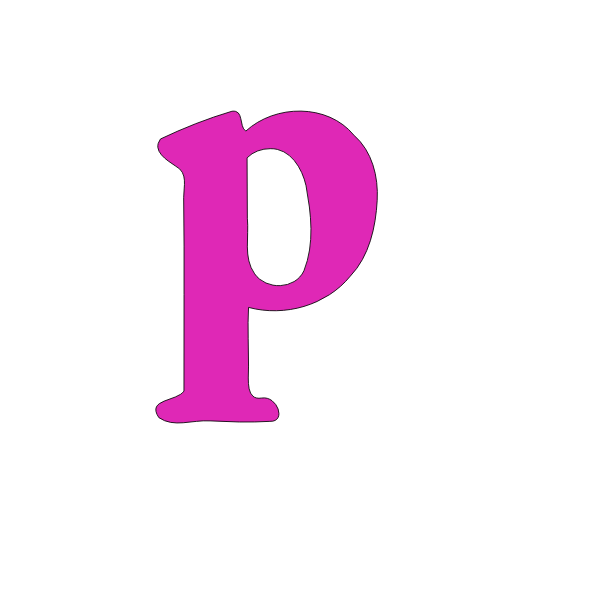lowercase p