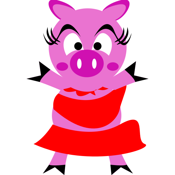 Madame pig vector image