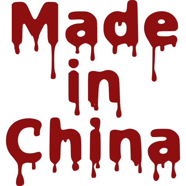 Made in China bloody sign vector image