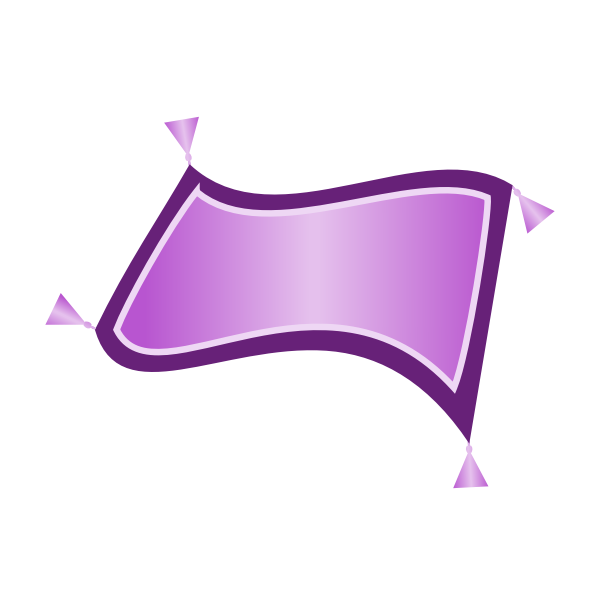 Vector clip art of purple magic carpet