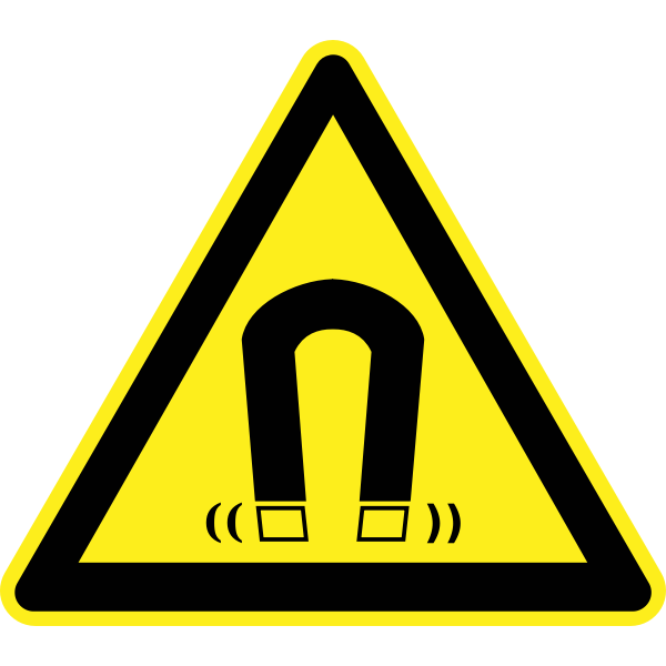 Magnets warning symbol