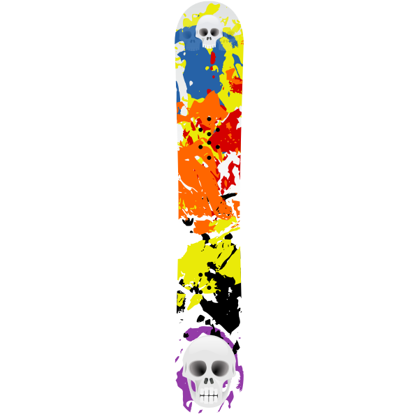 Colorful snowboard vector image