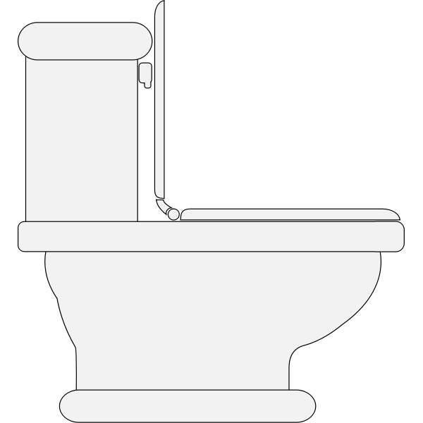 Toilet seat open vector clip art
