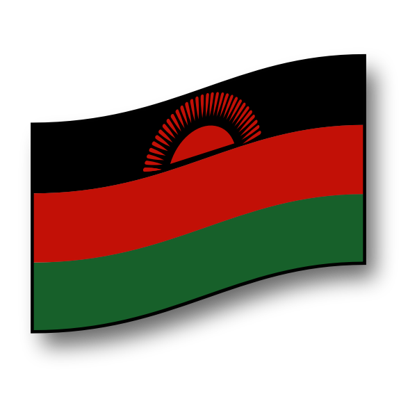 Waving Malawi Flag Vector Image Free SVG Waving Malawi Flag Vector Image Free SVG