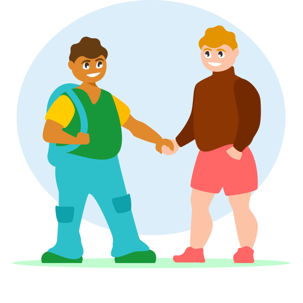 Two Friends Holding Hands