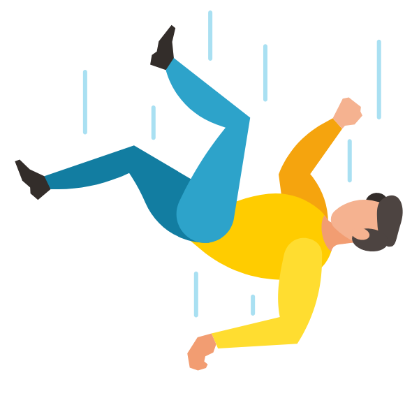 A falling man