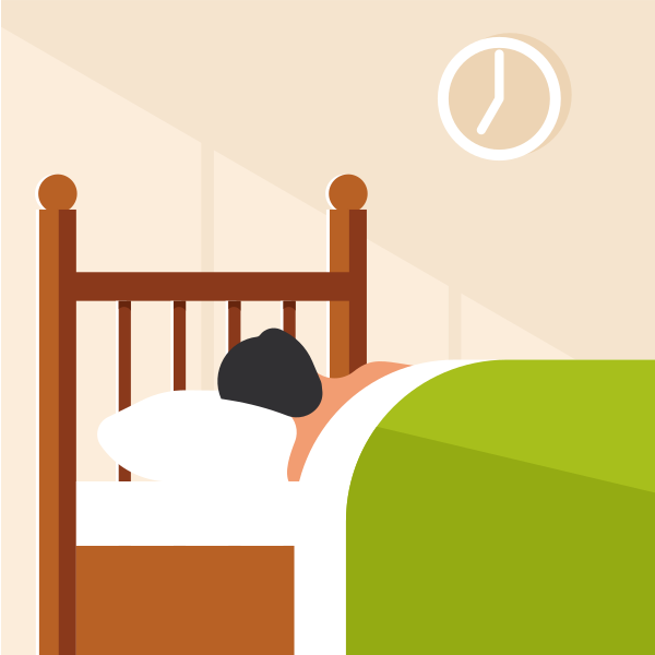 Person Sleeping in Bed