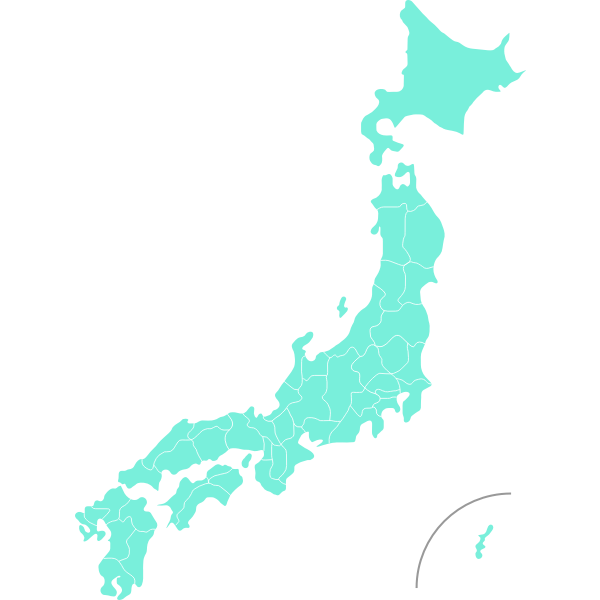 Blue map of Japan