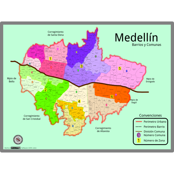 Mapa Poblado De Medellin