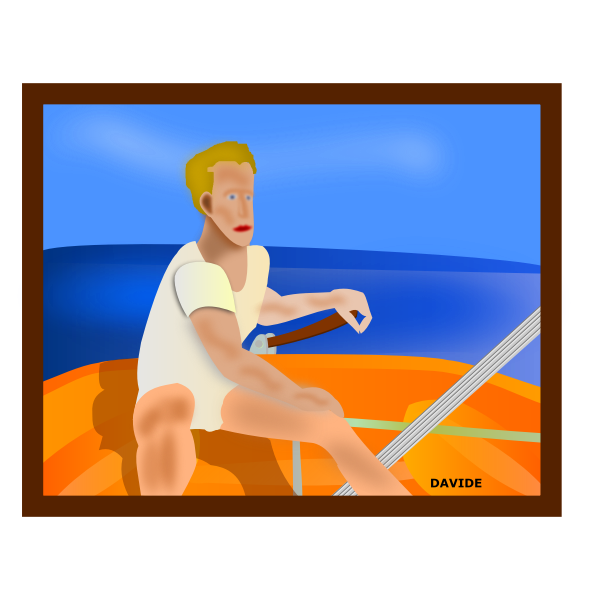 marinaio in barca a vela in Toscana - Free SVG