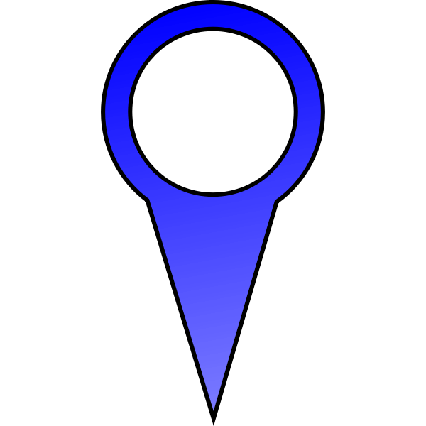 Blue pin vector image