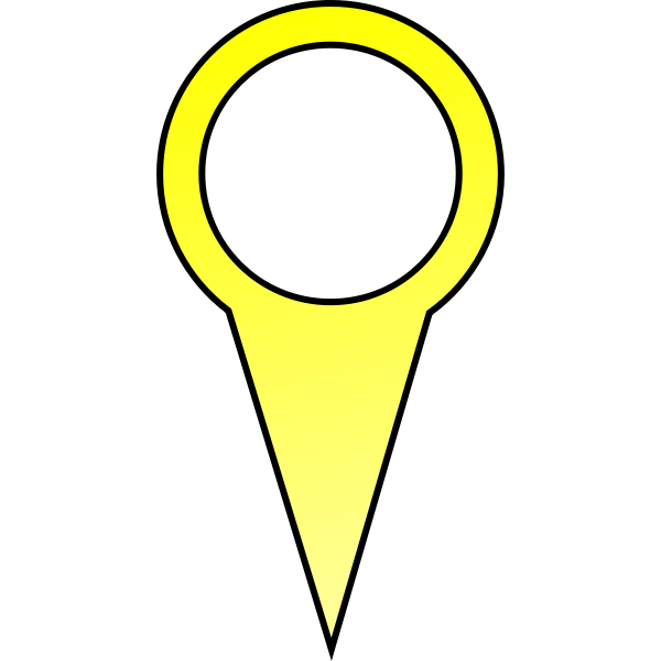 Yellow pin vector image