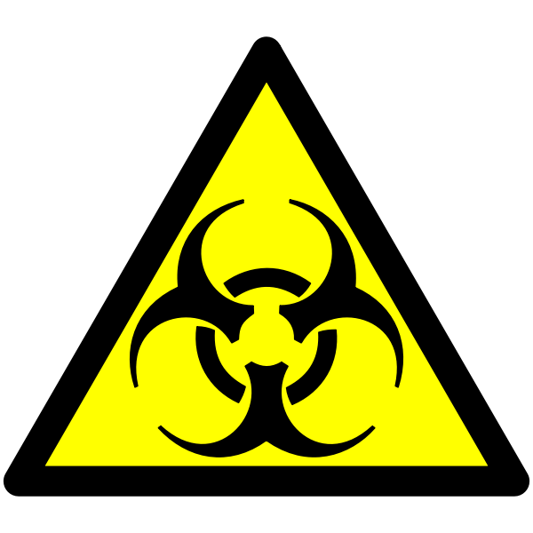 Biohazard warning vector sign