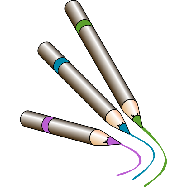 Coloring graphite pencils vector graphics
