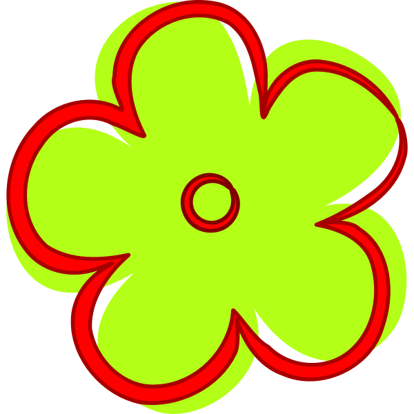 Cartoon green flower vector image | Free SVG