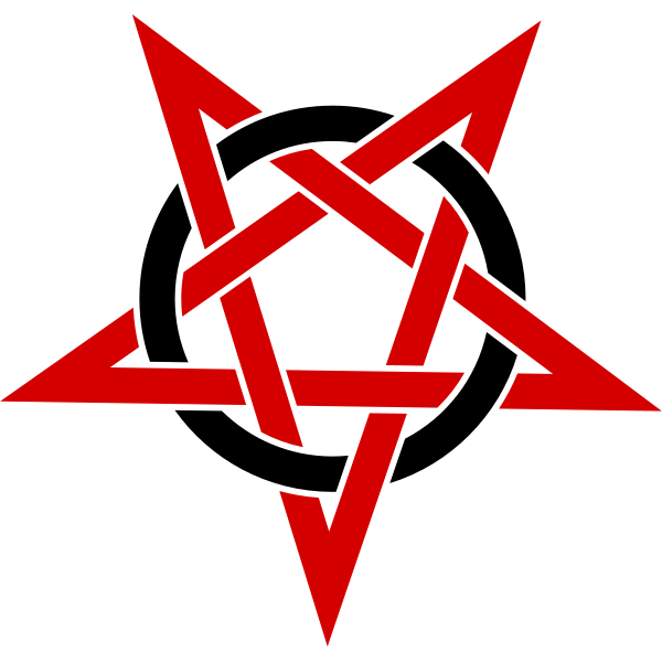 mathafix pentagramme rouge noir | Free SVG