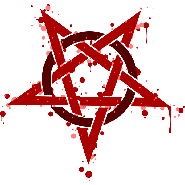 mathafix pentragramme taches rouges | Free SVG