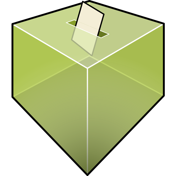 Transparent election voting box vector illustration