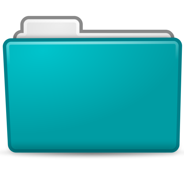 matt icons folder cyan