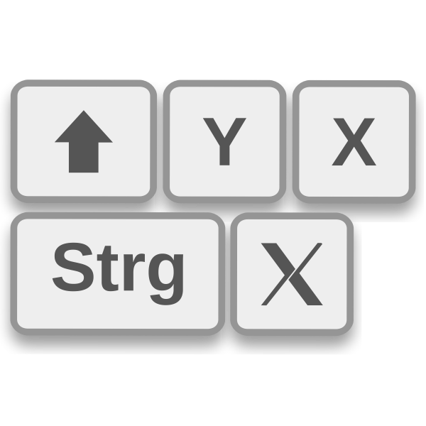 Vector graphics of keyboard shortcut keys