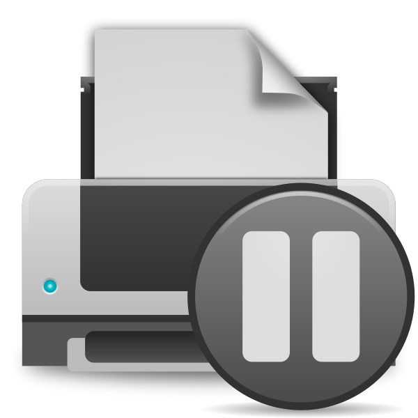 matt icons printer paused