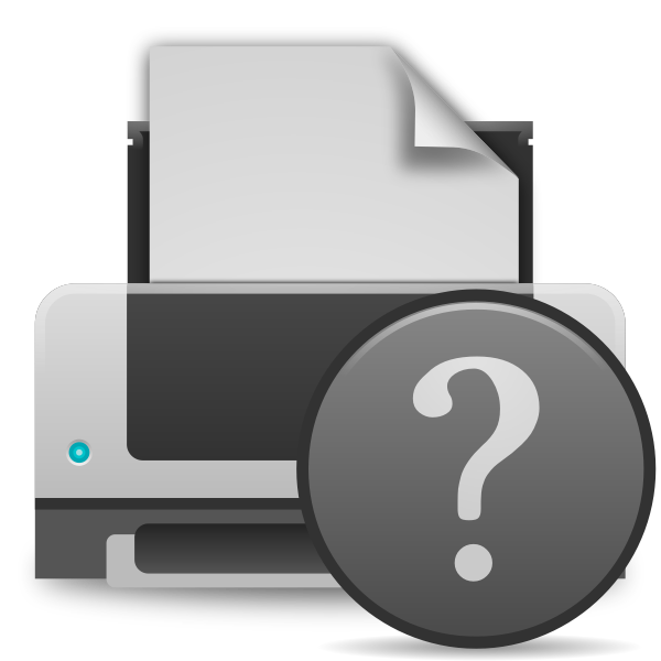 Printer Question Icon vector image