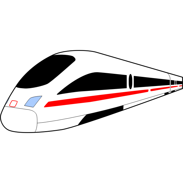 Intercity express train vector image