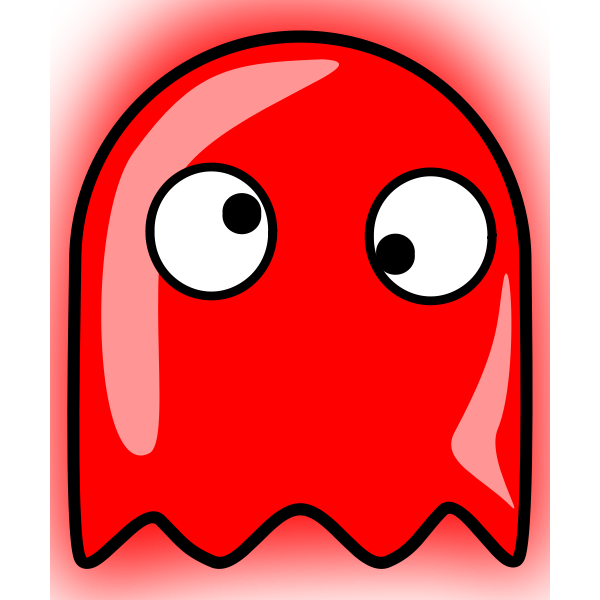 Red ghost icon vector image