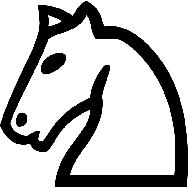 Vector image of chess horse