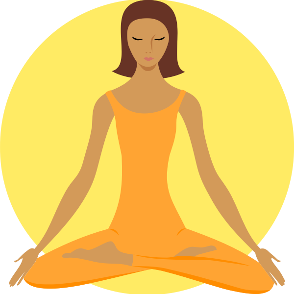 Vector clip art of yoga practitioner