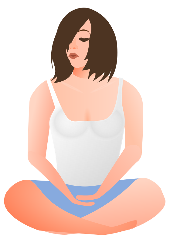 Lady in meditation