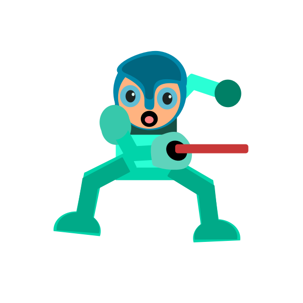 Space warrior character vector illustration