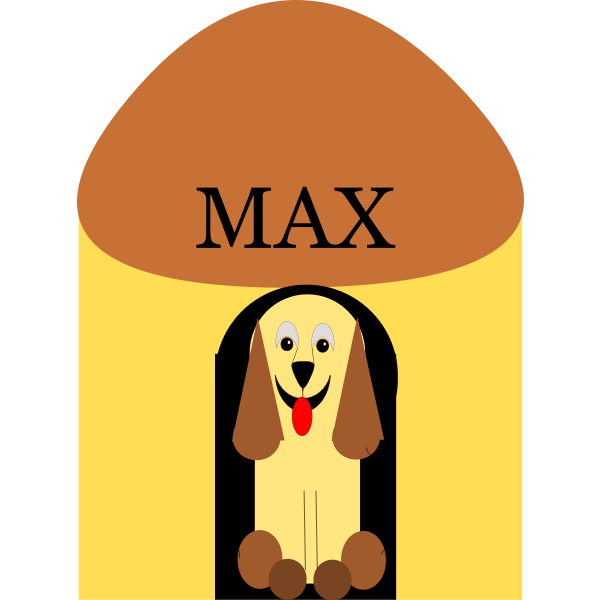 Dog in doghouse vector image