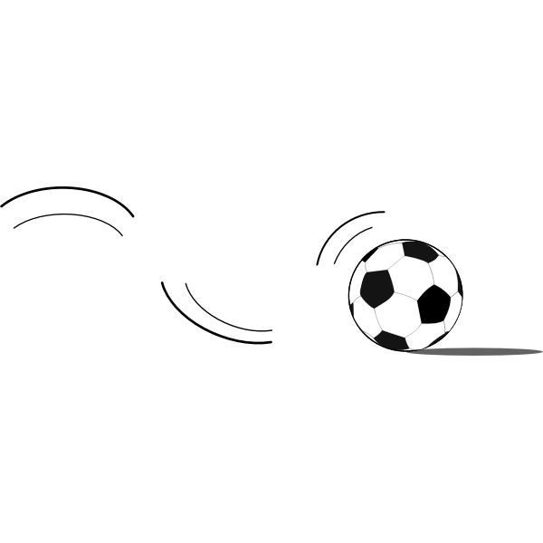 Soccer ball bouncing vector clip part