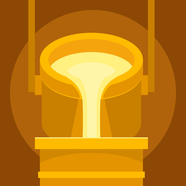 Industrial Molten Metal Pouring