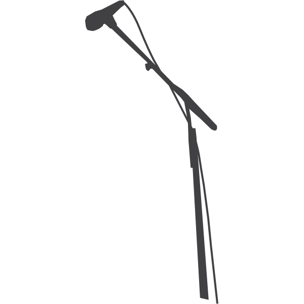 Microphone on stand vector drawing
