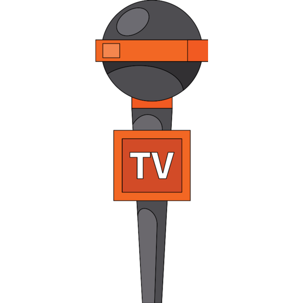 TV reporter microphone