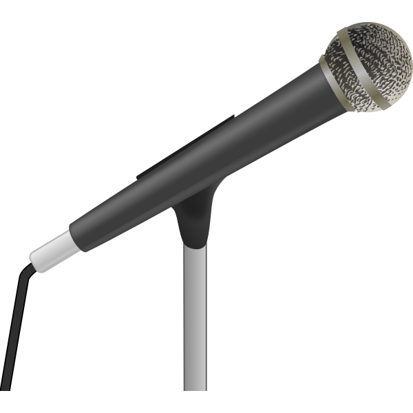 Speaker's microphone vector drawing