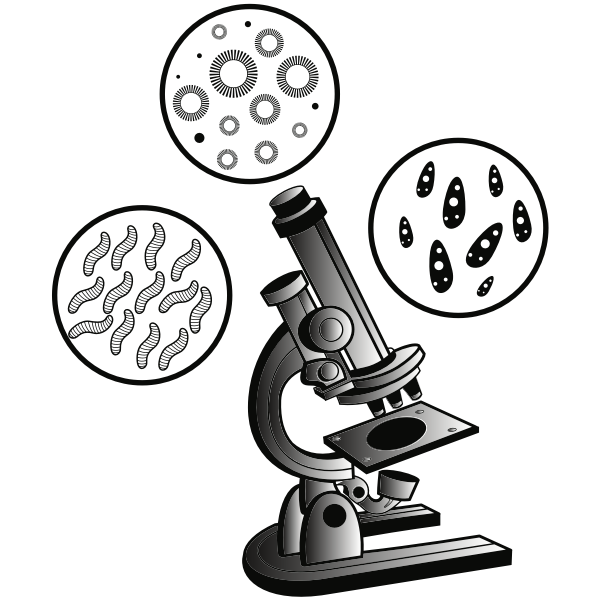 Microscope and virus | Free SVG