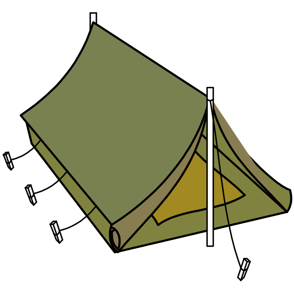 military style tent