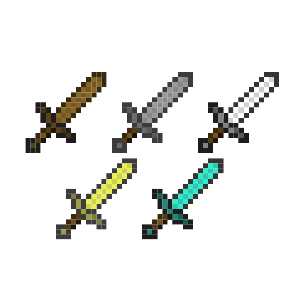 minecraft swords crossed transparent