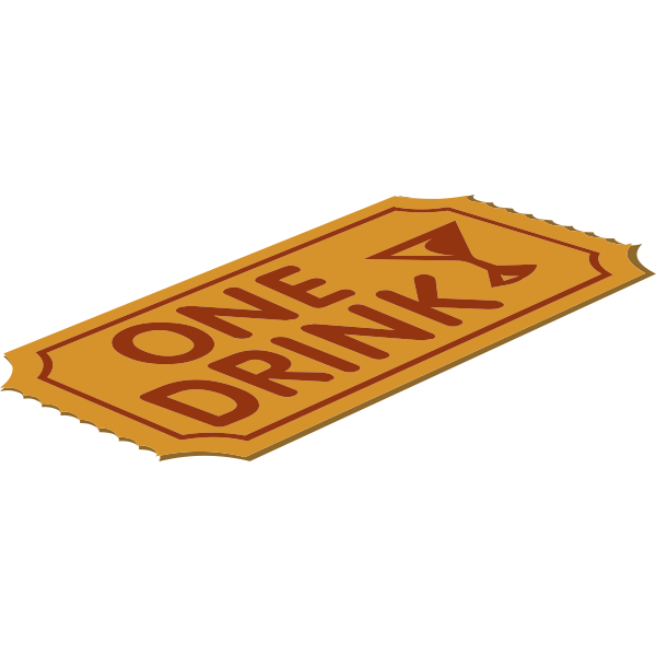 One drink only label vector graphics