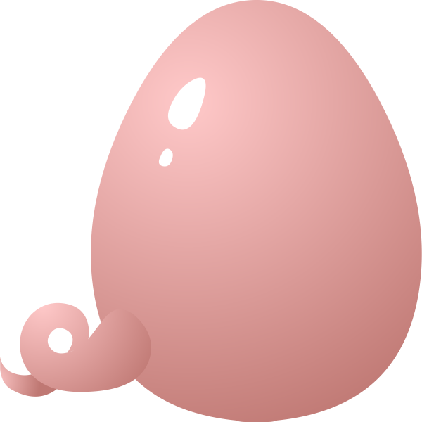 Piggy egg vector graphics