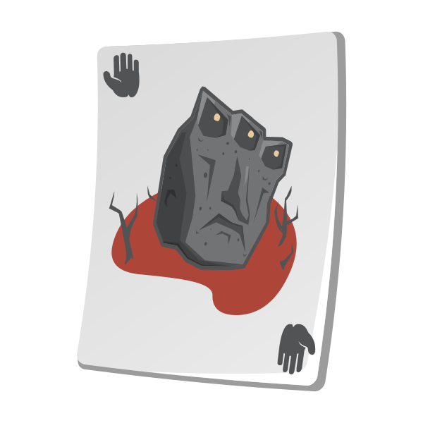 Creature on a playing card vector illustration