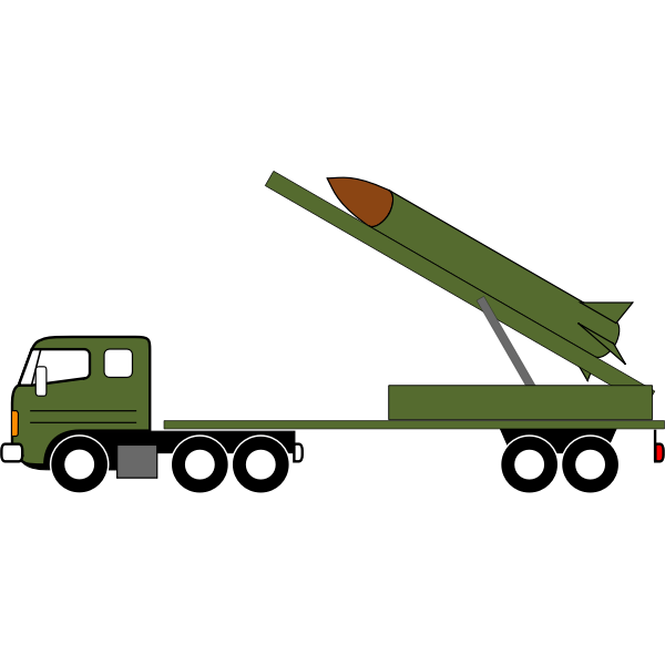 Missile truck vector drawing