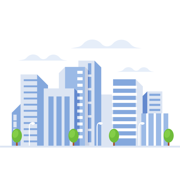 Flat Vector Cityscape Illustration
