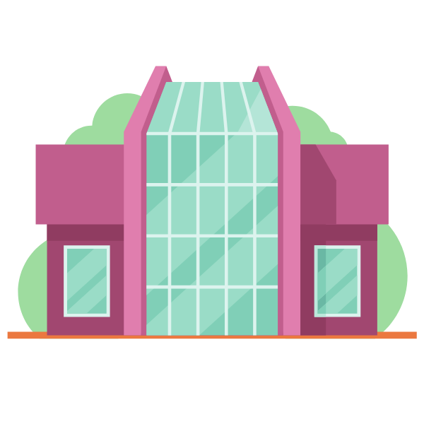 Modern glass building