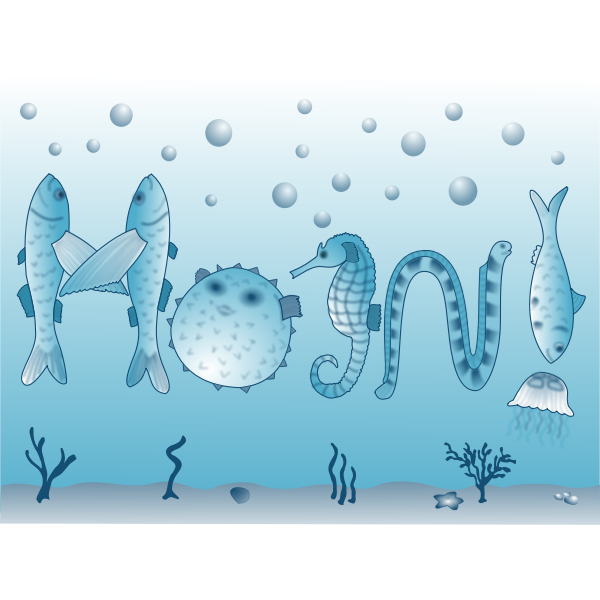Fish tank vector image