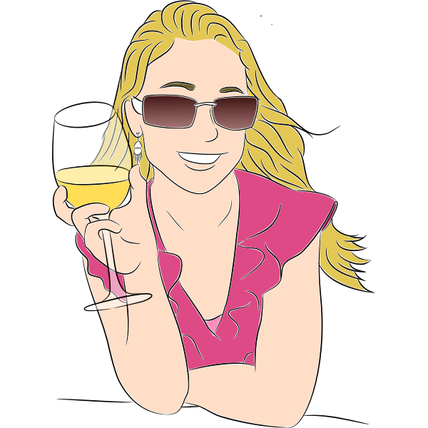 Download Woman Tasting Wine Vector Clip Art Free Svg