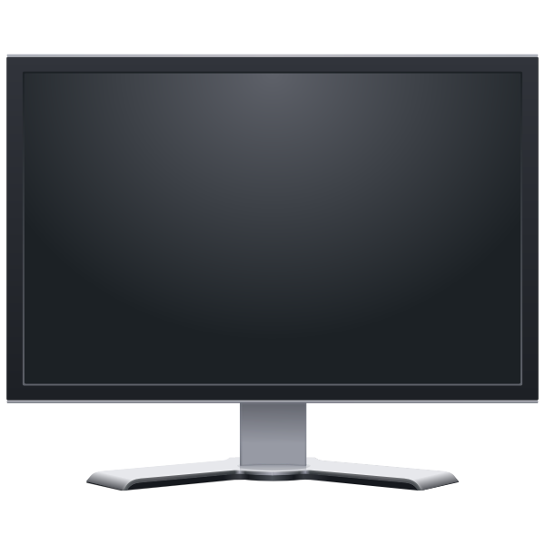 Flatscreen LCD monitor frontview vector image